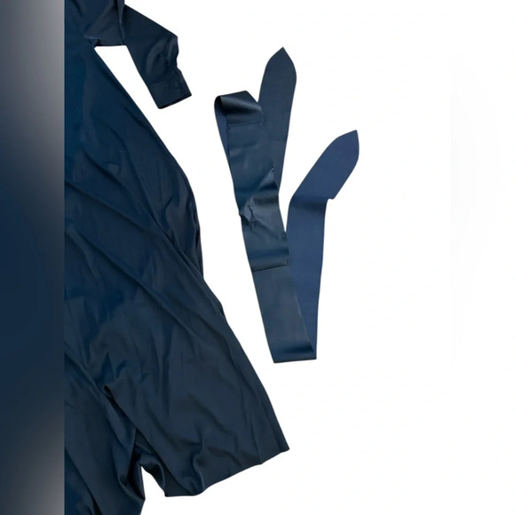 Locker Room ELEGANT MAXI BLACK SHIRT DRESS WITH VEGAN LEATHER BELT Size S/M/L/XL - Picture 8 of 10